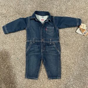 Levi Baby Denim Coveralls 3-6 Months